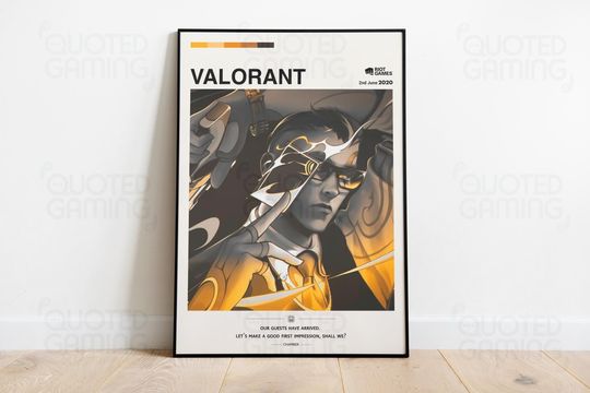 Discover Valorant (2020) for Ps5, Xbox, Pc - Video Game Poster, Minimalist, Valorant, Chambres, Home Decor, Wall Art, Videogame Quotes, Riot Games