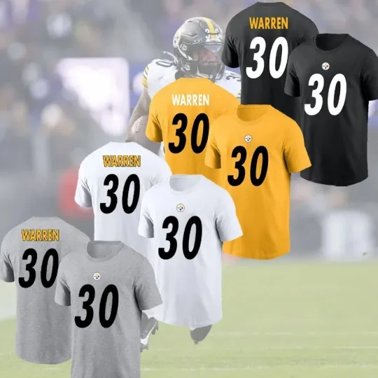 Jaylen Warren #30 Pittsburgh Steeler Name and Number