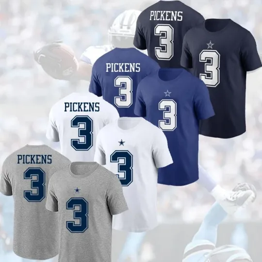 Discover George Pickens #3 Dallas Cowboys Player Team 2025 Name and Number For Fan