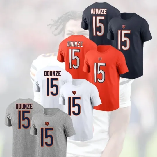 Rome Odunze #15 Chicago Bears Player Team 2025 Name and Number For Fans