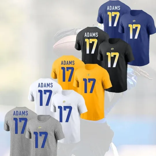 Davante Adams #17 Los Angeles Team Player 2025 Name and Number