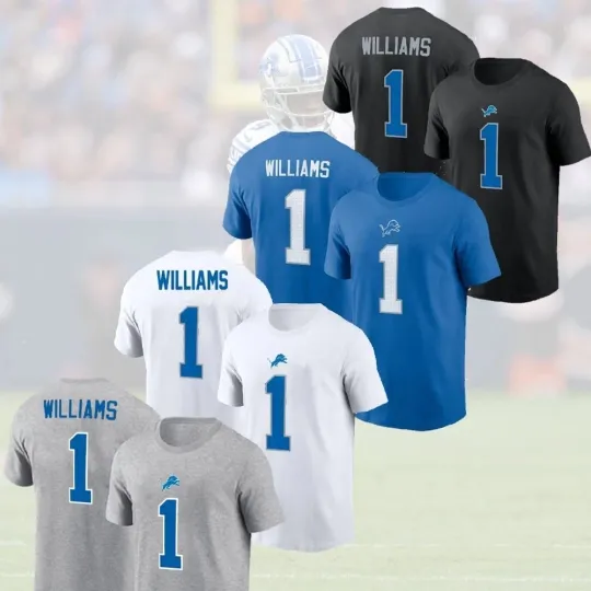 Discover Jameson Williams #1 Detroit Lions Name and Number Gift For Fans