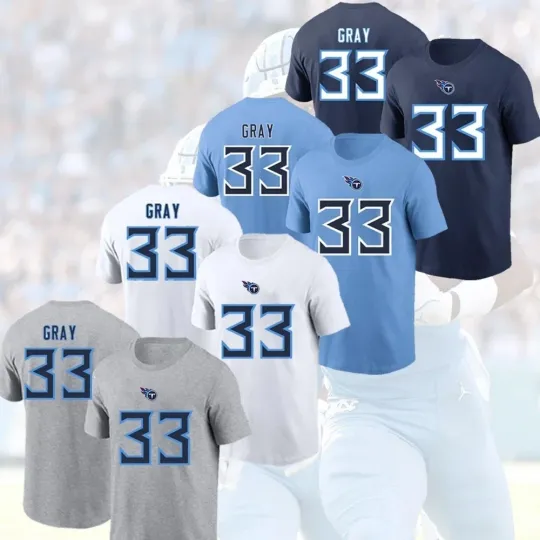 Discover Cedric Gray #33 Tennessee Titans Team Name and Number