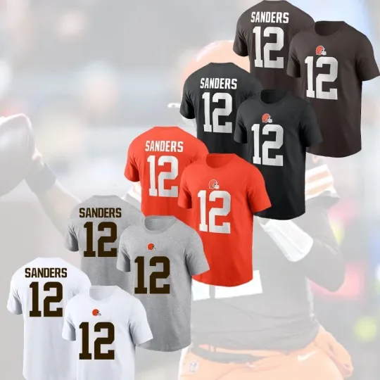 Shedeur Sanders #12 Cleveland Browns Name and Number Gift For Fans
