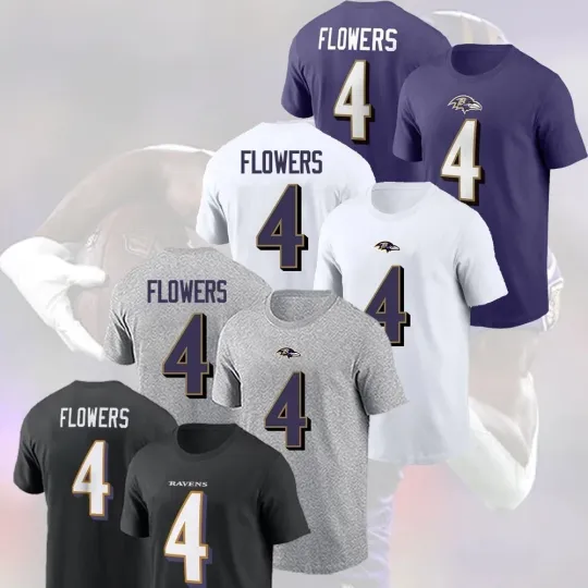 Discover Zay Flowers #4 Baltimore Ra.vens Name & Number Fan Apparel Gift