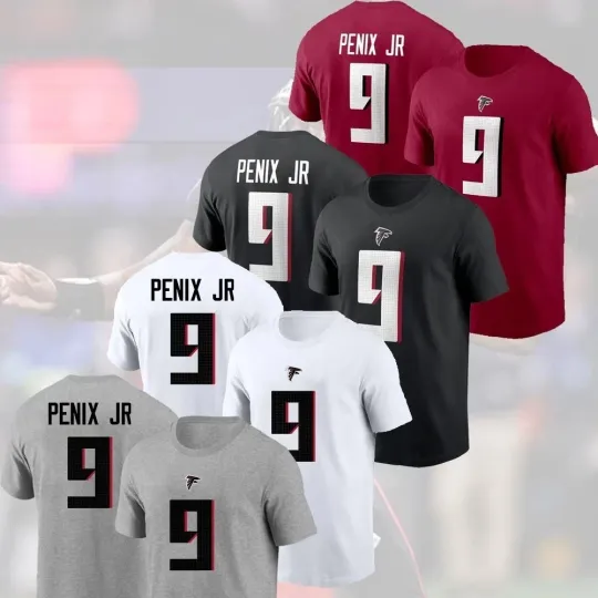 Michael Penix Jr #9 Atlanta Falcons Team Name and Number