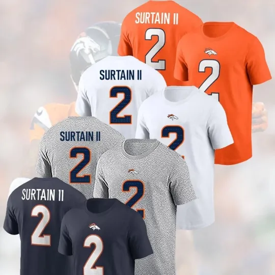 Patrick Surtain II #2 Denver Broncos Name and Number Fan Favorite