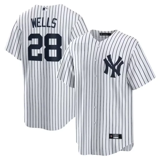 Discover Men/Youth Yankeess Austin Wells White Baseball All Printed Jersey