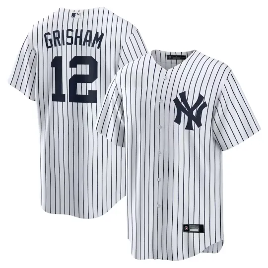 Discover Men/Youth Yankeess Trent Grisham White Baseball All Printed Jersey