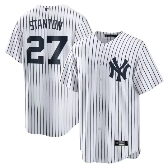 Discover Men/Youth Yankeess Giancarlo Stanton White Baseball All Printed Jersey