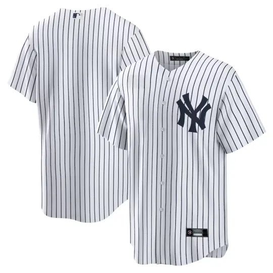 Discover Men/Youth Yankeess White Baseball All Printed Jersey