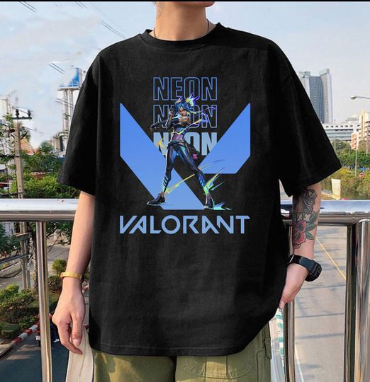 Discover Neon Valorant Shirt, Sweatshirt, Hoodie, Agent Valorant Lovers Shirt, Gaming Tee, Game Merch