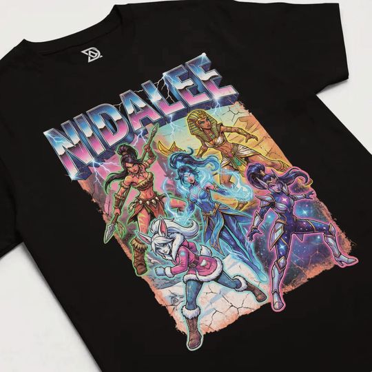 Discover Nidalee T-Shirt, Bestial Huntress LoL Tee, Jungler Main Gift, Headhunter Skin Art