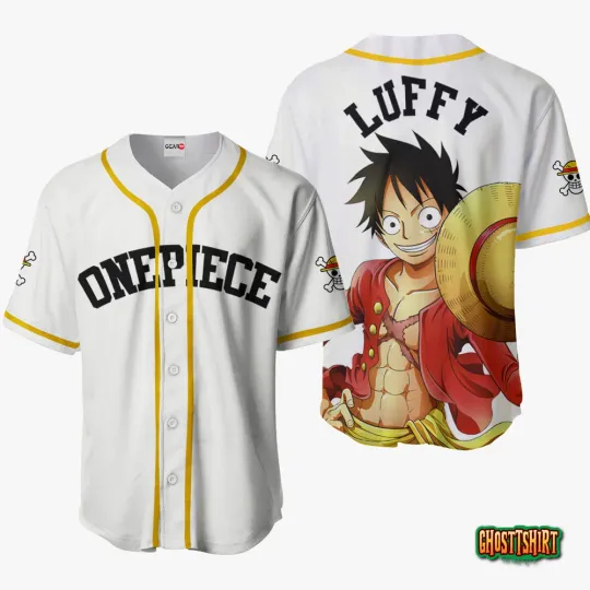 Discover Monkey D Luffy Baseball Jersey Anime Custom For Fans