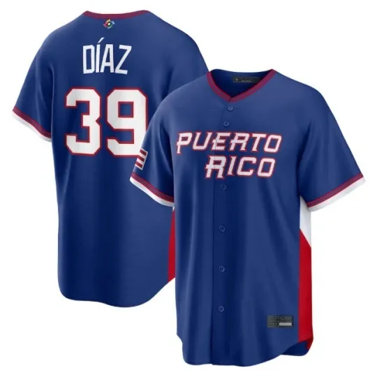 Discover Puerto Rico Baseball Edwin Díaz Royal 2026 World Baseball Classic Jersey