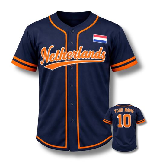 Discover Netherlands Baseball Jersey Custom Name & Number Dutch Pride Fan Jersey Gift