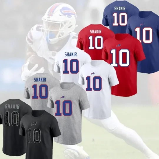 Discover 🔥HOT! Khalil Shakir #10 Buffalo Bills Team 2025 Name and Number - Full Size