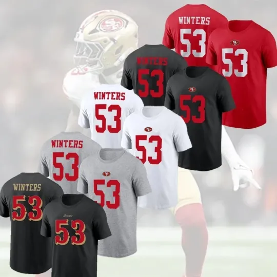 Discover 🔥HOT! Dee Winters #53 San Francisco 49ers 2025 Name and Number