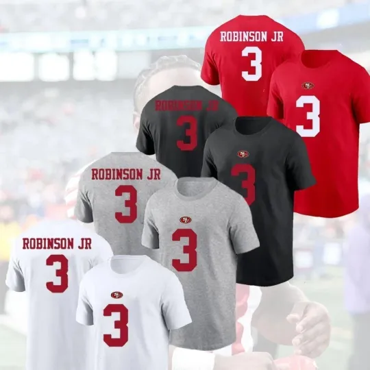 Discover 🔥HOT! Brian Robinson Jr #3 San Francisco 49ers 2025 Name and Number