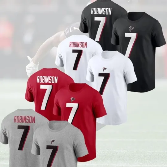 Discover 🔥HOT! Bijan Robinson #7 Atlanta Falcons 2025 Name and Number