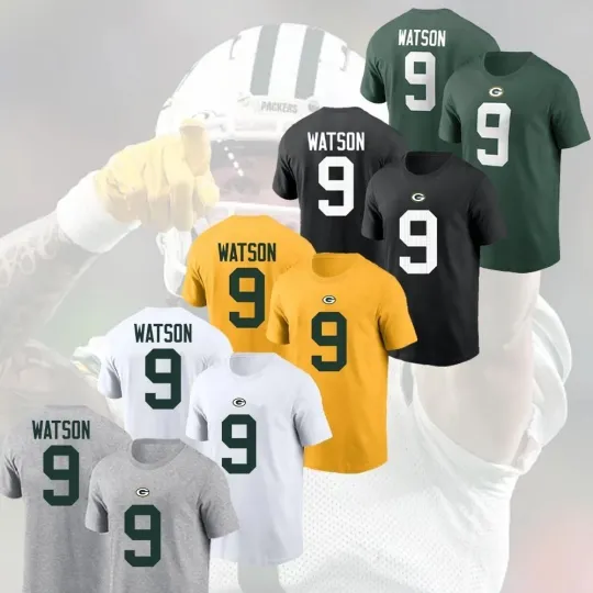 Discover 🔥HOT! Christian Watson #9 Green Bay Packers 2025 Name and Number