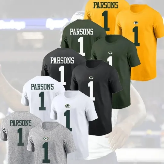 Discover 🔥HOT! Micah Parsons #1 Green Bay Packers 2025 Name and Number