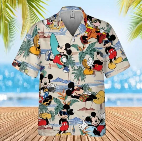 Discover Mickey Mouse Hawaiian Shirt Tropical Summer Unisex