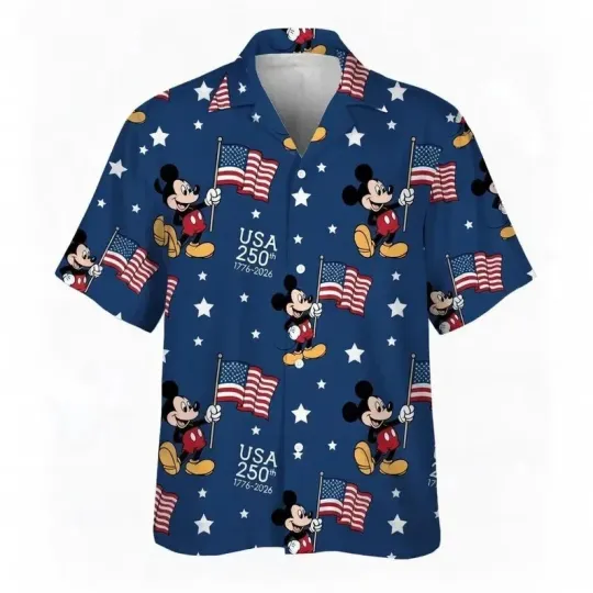 Discover Disney Mickey America Hawaiian Shirt for Independence Day
