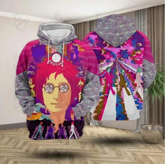 Discover The Beatles Music Lover Hoodie, 3D Printed Pullover, Men’s Hoodie