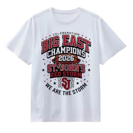 Discover St. John’s Red Storm 2026 Big East Champions T-Shirt