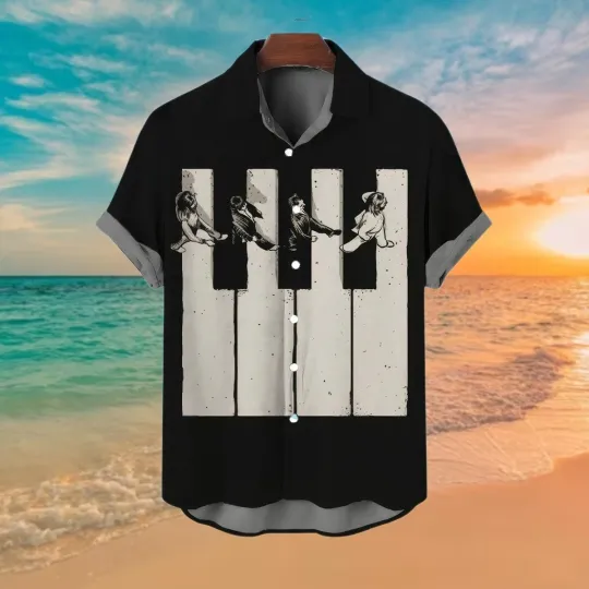 The Beatles Hawaiian 3D Christmas Gift Unisex Shirt