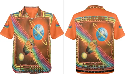 Discover Rock Music Hawaiian Button Shirt The Band Journey