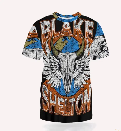 Discover Blake Shelton Back To The Honky 3D T-Shirt