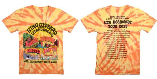 Discover King Gizzard and the Lizard Wizard Residency Tour 3D T-Shirt