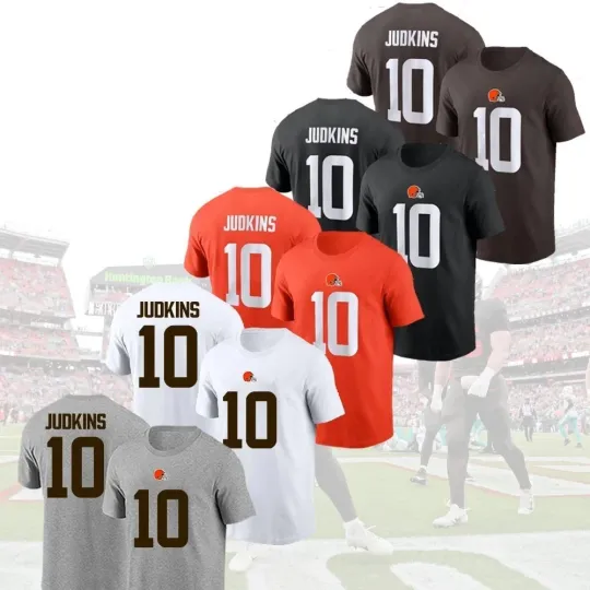 Quinshon Judkins #10 Cleveland Browns Team Name and Number