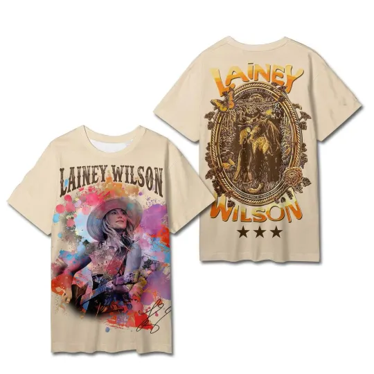 Discover Lainey Wilson 3D Signed Artwork T-Shirt