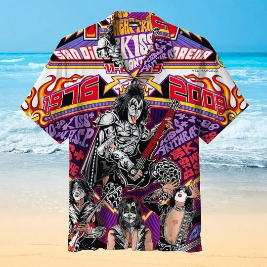 Discover Kiss Rock Band Hawaiian Shirt