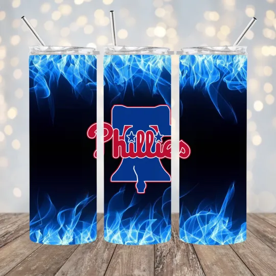 Discover Philadelphia Phillies 20 oz Stainless Steel Tumbler with Lid and Straw