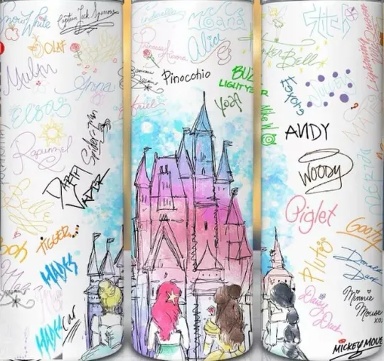 Discover Castle Character Signatures 20oz Tumbler with Lid and Straw