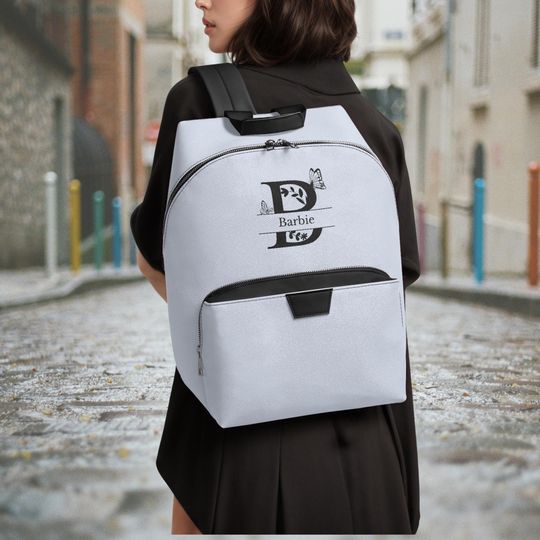 Personalized Leather Backpack, Custom Name Backpack, Monogram Bag, College Student Gift, Custom Color & Logo