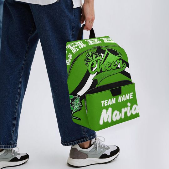 Personalized Cheer Backpack, PU Leather Custom Cheerleading Bag
