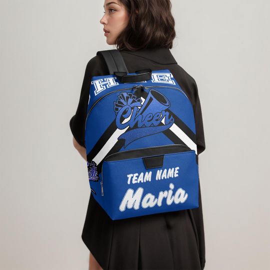 Personalized Cheer Backpack, Custom PU Leather Cheerleading Bag