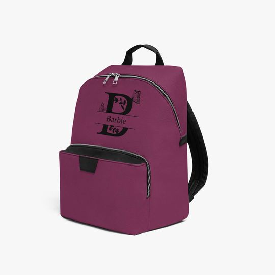 Personalized Leather Backpack, Custom Name Minimalist Bag, Monogram Travel Backpack, Birthday Gift for Her, Graduation Gift, Christmas Gift