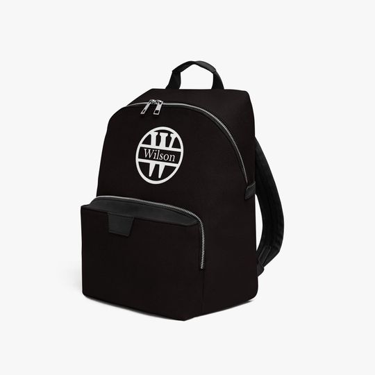 Personalized Leather Backpack, Custom Name Backpack,  Custom Text Logo, Minimalist Travel Backpack