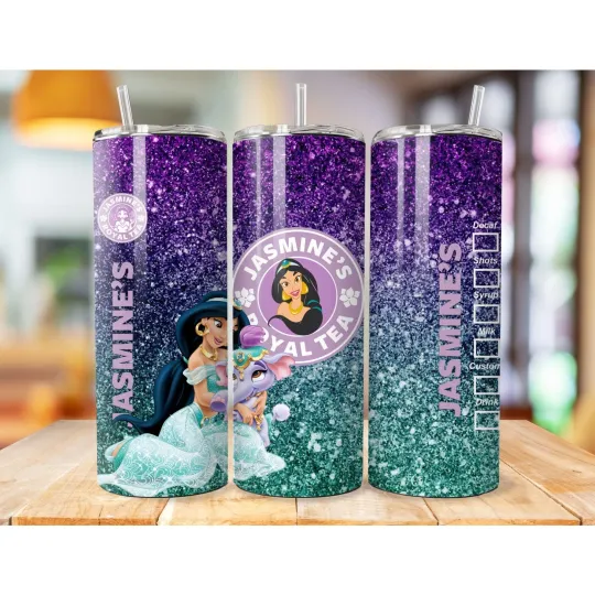 Discover Disney Aladdin Jasmine's Royal Tea 20oz Tumbler with Lid and Straw