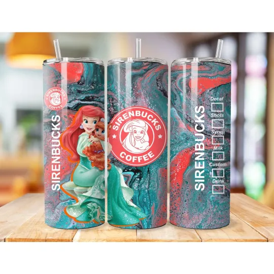 Discover Drinkware 20 OZ Disney The Little Mermaid Ariel Portable Drinking Tumbler