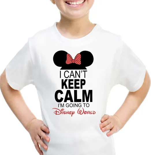 Discover Cant Keep Calm I'm Going to Disney World Minnie Mouse T-shirt UK | Holiday Gift