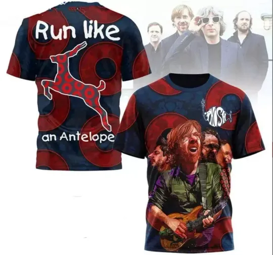 Phish Run Like An Antelope AOP 3D All Sizes T-Shirt