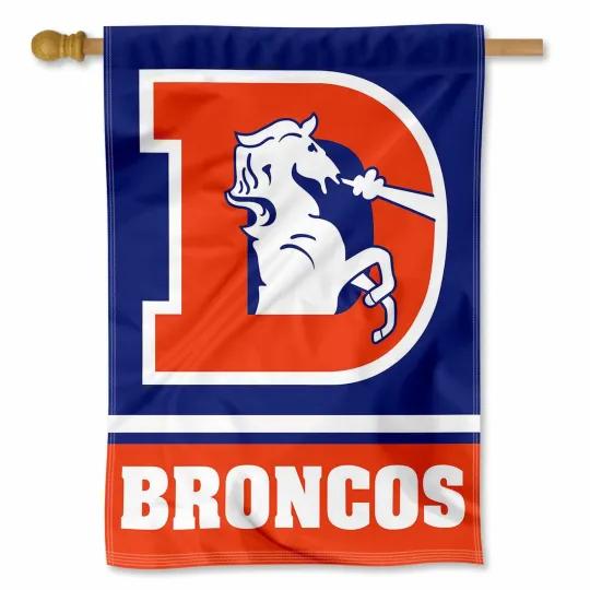 Discover Denver Broncos Throwback Vintage House Flag