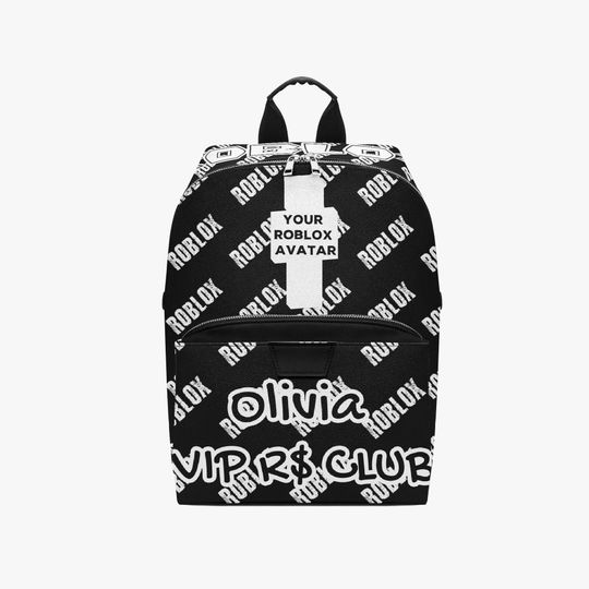 Personalized Roblox Character Name Backpack, Custom PU Leather Gamer Bag Gift for Boys And Girls